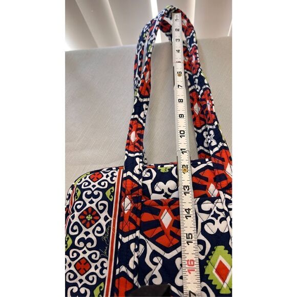 Vera Bradley Women's Purse Sun Valley Tote Shoulder Bag Purse Orange Cotton - Picture 9 of 12